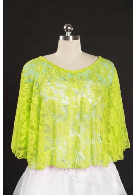2014 Beading Lace Yellow Green Hot Sale Wraps