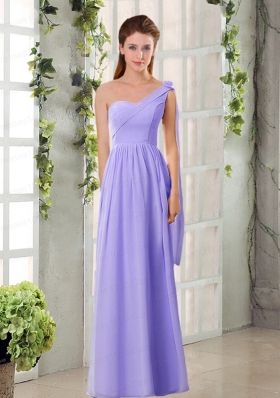 2015 Empire Chiffon Dama Dresses with Ruching