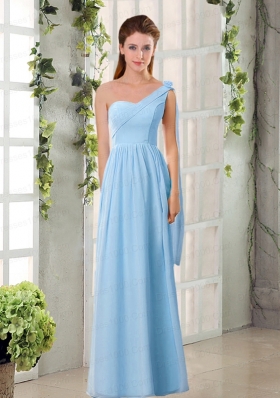 2015 Empire Chiffon Dama Dresses with Ruching