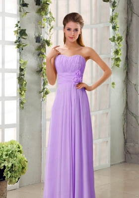 Champagne Ruching Chiffon Dama Dresses with Sweetheart