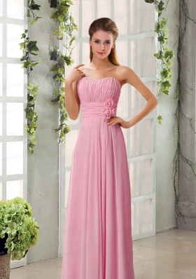 Champagne Ruching Chiffon Dama Dresses with Sweetheart