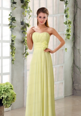 Champagne Ruching Chiffon Dama Dresses with Sweetheart