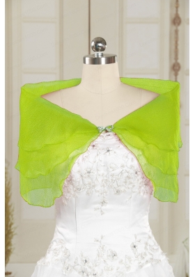 2015 Organza Beading New Style Shawls in Yellow