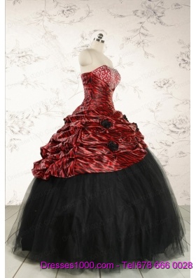 2015 Exclusive Ball Gown Multi-color Leopard Quinceanera Dress