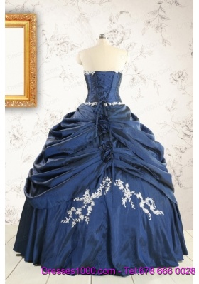 Perfect Sweetheart Navy Blue Quinceanera Dresses with Wraps