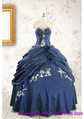 Perfect Sweetheart Navy Blue Quinceanera Dresses with Wraps