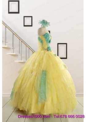 Classical Multi Color Quinceanera Dresses with Hand Made Flowers