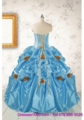 New Style Aqua Blue Quinceanera Dresses with Beading for 2015