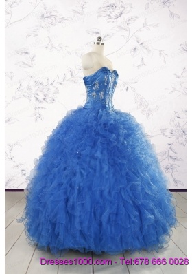 Beautiful Quinceanera Dresses in Royal Blue Appliques