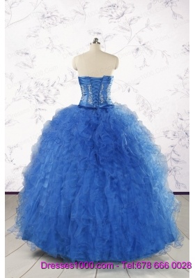 Beautiful Quinceanera Dresses in Royal Blue Appliques