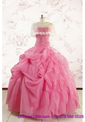 Cheap Strapless Quinceanera Dresses with Pick Ups and Wraps