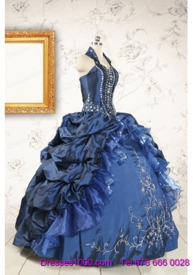 Classical Sweetheart Navy Blue Quinceanera Dresses with Beading