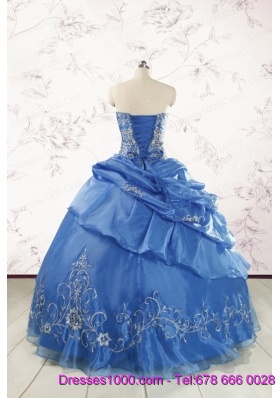 Exclusive Royal Blue Quinceanera Dresses with Appliques For 2015