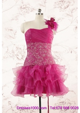 2015 Cheap Appliques Quinceanera Dresses in Fuchsia