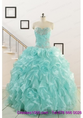 Beautiful Quinceanera Dresses with Appliques and Ruffles for 2015