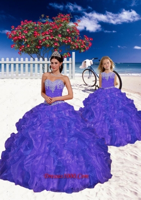 Most Popular Purple Princesita Dress with Appliques and Beading for 2015