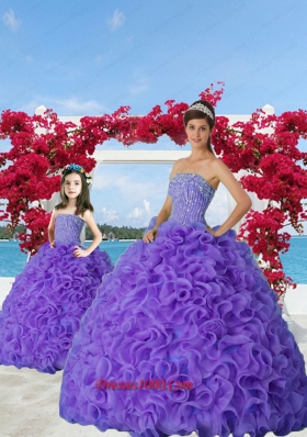 Affordable Lavender Princesita Dress with Beading and Ruffles for 2015