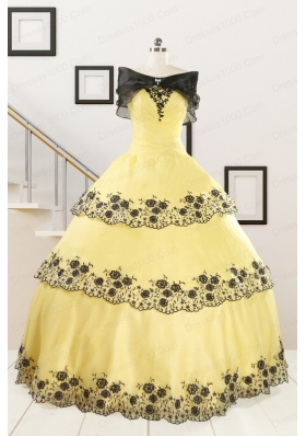 Cheap Ball Gown Quinceanera Dress with Appliques