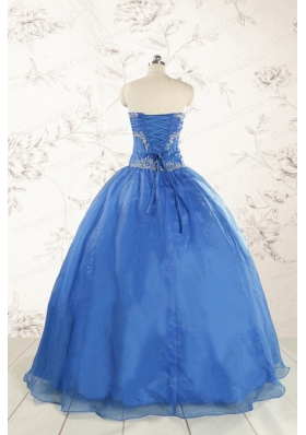 Cheap Beading Quinceanera Dresses in Royal Blue for 2015