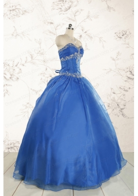 Cheap Beading Quinceanera Dresses in Royal Blue for 2015