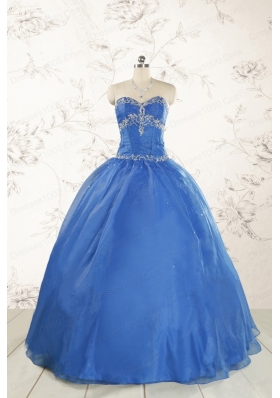 Cheap Beading Quinceanera Dresses in Royal Blue for 2015
