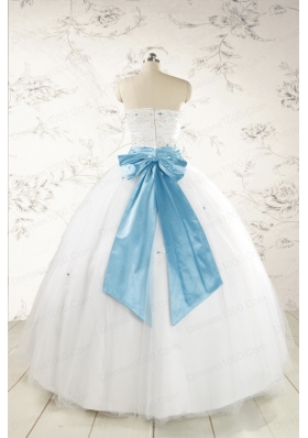 Discount White Quinceanera Dresses with Appliques