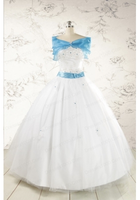 Discount White Quinceanera Dresses with Appliques