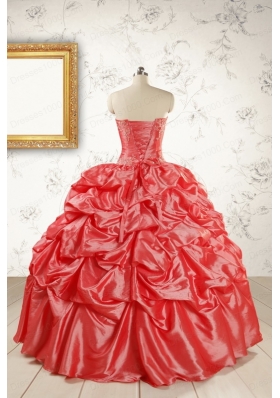 New Style Appliques Quinceanera Dresses in Watermelon