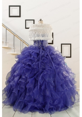 2015 Pretty Sweetheart Quinceanera Dresses with Sequins and Ruffles