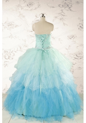 Fashionable Multi-color Quinceanera Dresses with Beading and Ruffles