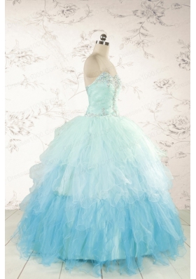 Fashionable Multi-color Quinceanera Dresses with Beading and Ruffles