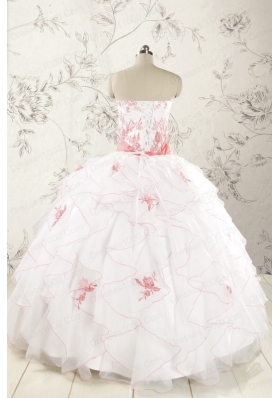 Most Popular Appliques White Quinceanera Dresses