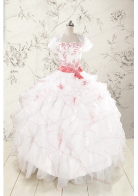 Most Popular Appliques White Quinceanera Dresses