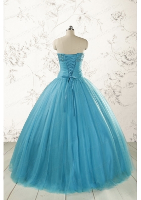 New Style Strapless Quinceanera Dresses with Beading for 2015