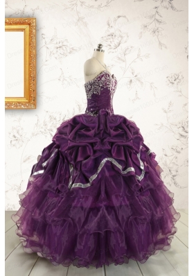 Pretty Purple Quinceanera Dresses with Appliques For 2015