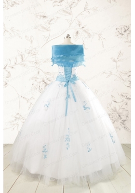 Discount Appliques and Beading White Ball Gown  Quinceanera Dresses