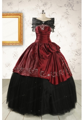 Formal Ball Gown Embroidery Quinceanera Dresses with Sweetheart