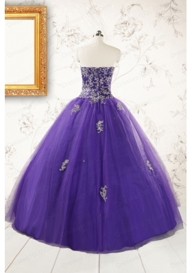 New Arrival Purple Quinceanera Dresses with Appliques and Beading