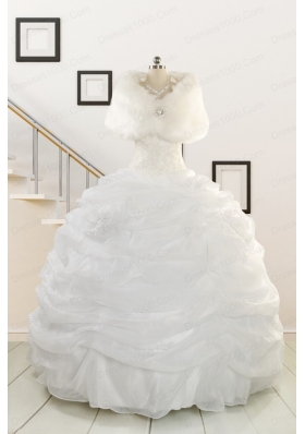 Pretty Strapless Beading Quinceanera Dresses for 2015