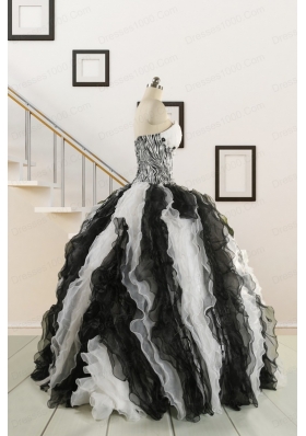 Discount Quinceanera Dress with Zebra and Ruffles