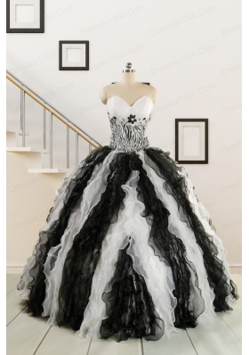 Discount Quinceanera Dress with Zebra and Ruffles