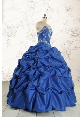 Elegant Beading Quinceanera Dresses in Royal Blue for 2015