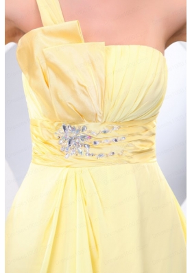 Empire One Shoulder Beading Chiffon Short Prom Dress Prom Dress