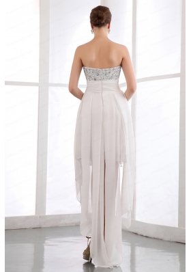 Beading White Empire Sweetheart Prom Dress for 2015