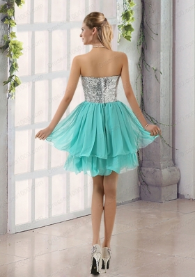 Sweetheart A Line Prom Dress with Sequins and Handle Made Flowers