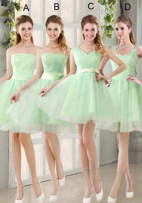 A Line Sweetheart Lace Up Prom Dress in Apple Green