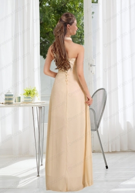 Halter Empire 2015 Classical Prom Dress with Lace