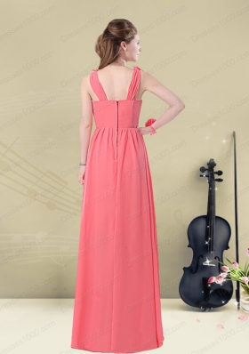 Super Hot Straps Floor Length Prom Dress with Belt