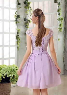 2015 Chiffon Prom Dress with Ruching Bowknot