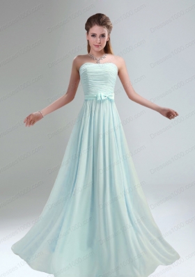 2015 Most Popular Light Pink Empire Prom Dress with Bowknot belt